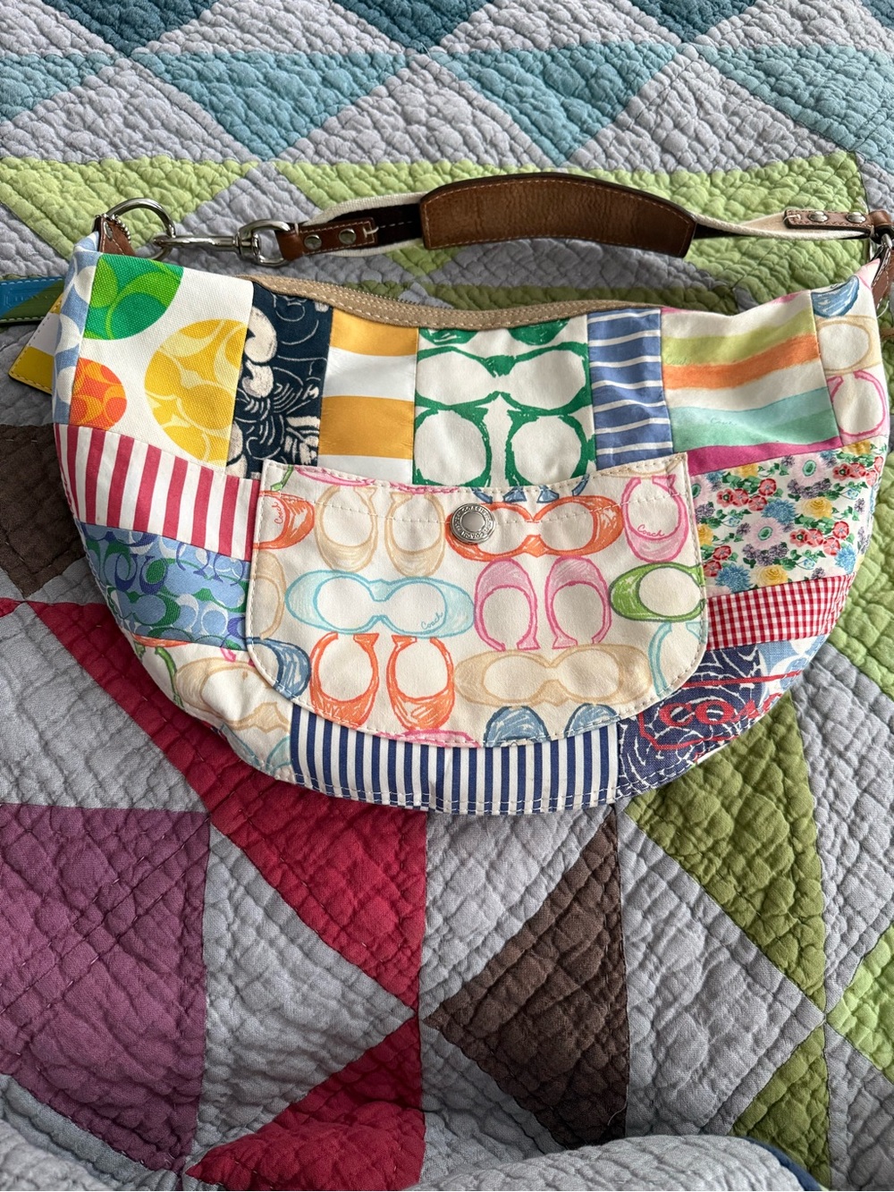 Patchwork Multicolor Women’s Hobo Bag